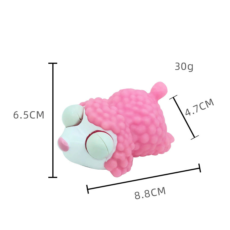 Cute Pet Squishy Sleepy Dog With Bulging Eyes Stress-Relief Squeeze Toy For Release And Fun