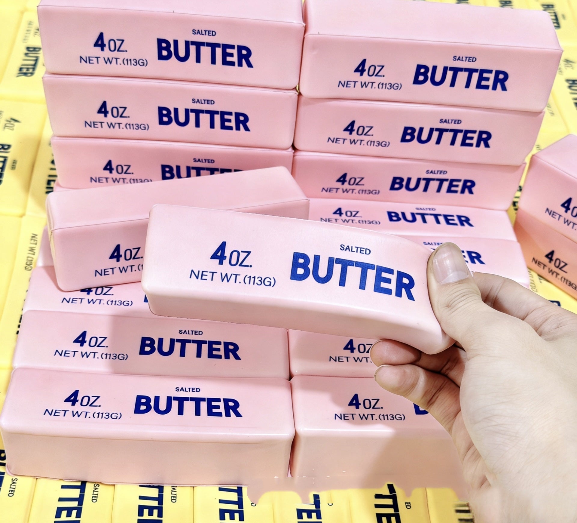 Wet Soft Butter Strip Slow Rebound Squeezing Toy Decompression Model