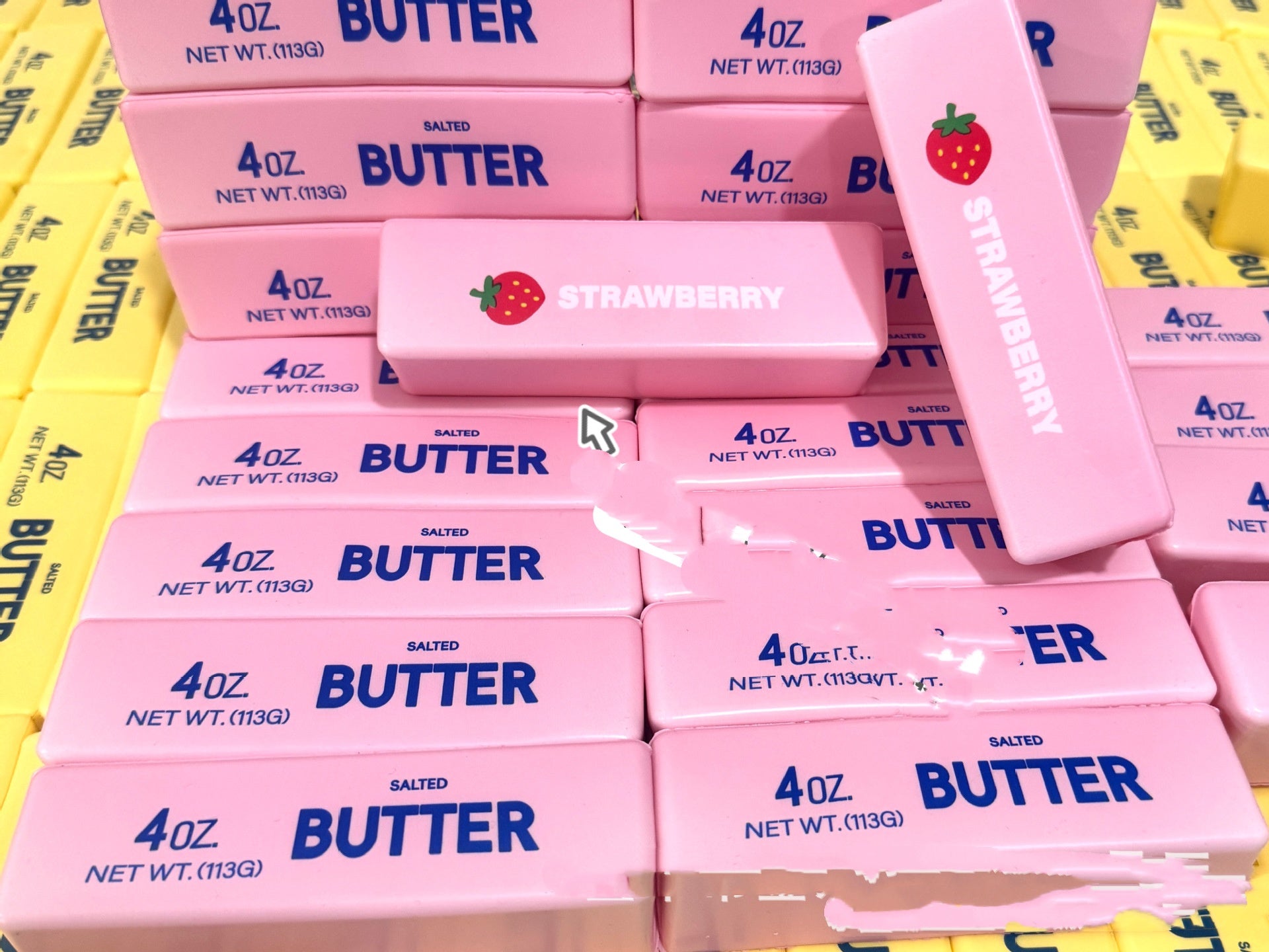 Wet Soft Butter Strip Slow Rebound Squeezing Toy Decompression Model