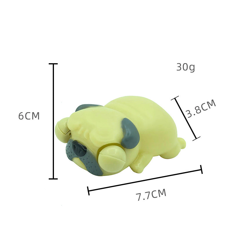 Cute Pet Squishy Sleepy Dog With Bulging Eyes Stress-Relief Squeeze Toy For Release And Fun